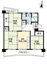 UR中山五月台  ｜ 兵庫県宝塚市中山五月台5丁目（賃貸マンション2LDK・5階・65.40㎡） その2