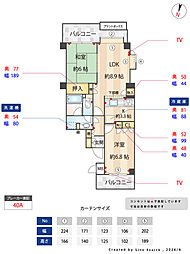 大岡山パーク・ホームズ 2LDKの間取図画像