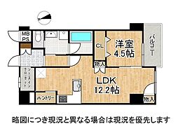 サンロイヤル都島本通 1LDKの間取図画像
