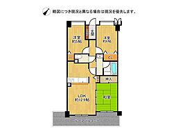 コスモ都島弐番館 3LDKの間取図画像