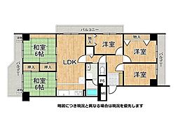 京橋グリーンハイツ3号棟 5LDKの間取図画像