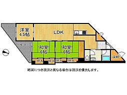 エバーグリーン淀川4号館 3LDKの間取図画像