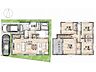 間取り：【間取り図】一級建築士×女性コーディネーター監修の参考間取り。玄関から洗面室へ直行できる衛生動線や、SIC・WICなどの豊富な収納を備えた、毎日の暮らしに嬉しい家事ラク設計です。