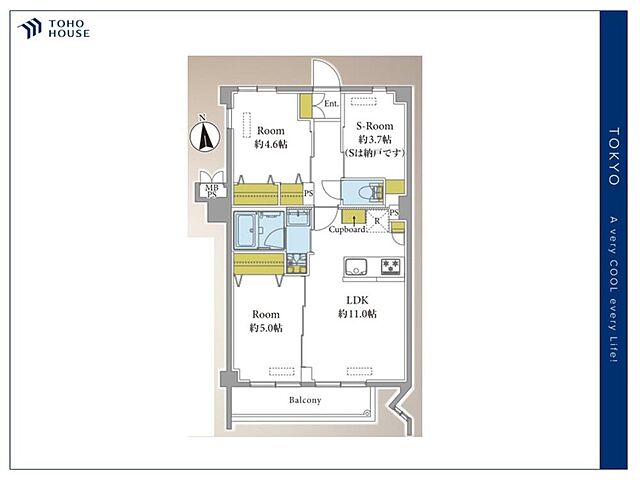 間取り ロイヤルパレス東中野 5階/-