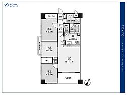 グランボア四葉の丘 3LDKの間取図画像