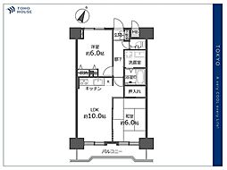 朝日シティパリオ板橋本町 2LDKの間取図画像
