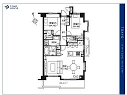 オーベル高田馬場 2LDKの間取図画像
