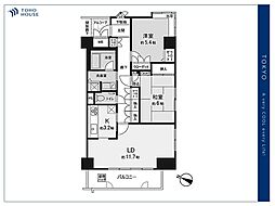 半澤ビルクレストコート保谷 2LDKの間取図画像
