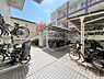 外観：「CG加工により空を晴天にしています」【Bicycle parking area】駐輪場