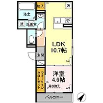 広島県福山市多治米町４丁目（賃貸アパート1LDK・1階・40.46㎡） その2