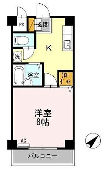 広島県福山市春日町６丁目(賃貸アパート1K・3階・26.55㎡)の写真 その3