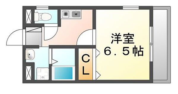 広島県福山市三吉町４丁目(賃貸マンション1K・4階・25.20㎡)の写真 その3