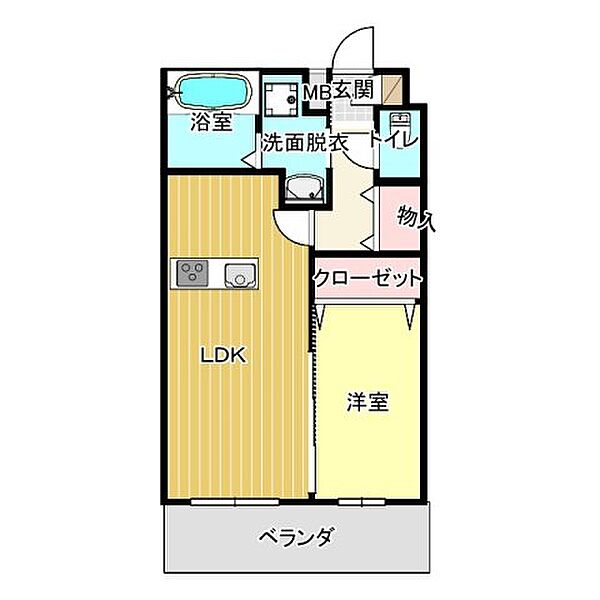 広島県福山市高西町川尻(賃貸マンション1LDK・1階・40.60㎡)の写真 その3