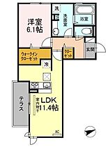 広島県福山市曙町１丁目（賃貸アパート1LDK・1階・48.79㎡） その2