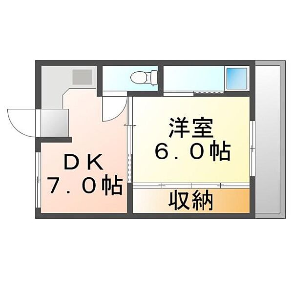 岡山県倉敷市有城(賃貸マンション1DK・2階・28.98㎡)の写真 その3