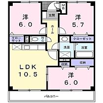 広島県福山市春日町６丁目（賃貸マンション3LDK・1階・63.39㎡） その2