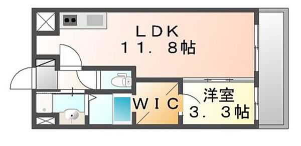 広島県福山市西桜町１丁目(賃貸マンション1LDK・7階・36.00㎡)の写真 その3