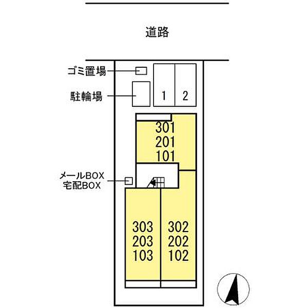 広島県福山市明治町(賃貸アパート1LDK・1階・36.94㎡)の写真 その3