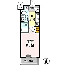 広島県福山市南本庄３丁目（賃貸マンション1K・3階・26.87㎡） その2