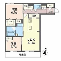 広島県福山市野上町１丁目（賃貸マンション2LDK・1階・64.89㎡） その2