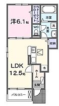 岡山県井原市下出部町（賃貸アパート1LDK・1階・44.70㎡） その2