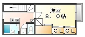 広島県福山市南蔵王町４丁目（賃貸アパート1K・2階・26.49㎡） その1