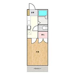 JR山陽新幹線 新尾道駅 徒歩10分の賃貸アパート 2階1Kの間取り