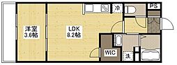 福山市奈良津町1丁目マンション 1LDKの間取図画像
