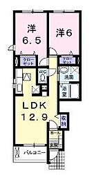 プロスペラーレA 2LDKの間取図画像