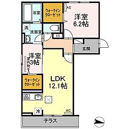 フレッチェ・ボスコ5 2LDKの間取図画像