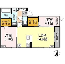 MonReveA 2LDKの間取図画像