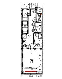 福山市長者町アパート 1Kの間取図画像