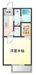 ローズパレス春日S 1Kの間取図画像