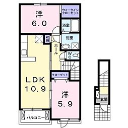 セレーナB 2LDKの間取図画像