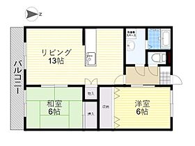 ガーデンハイツA 202 ｜ 大分県杵築市大字杵築754番3号（賃貸アパート2LDK・2階・57.96㎡） その2