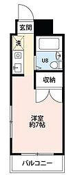 レジデンス浜松 ワンルームの間取図画像