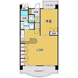 クレール浜松2 1LDKの間取図画像