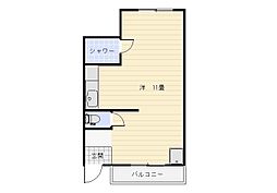 K2RESIDENZA ワンルームの間取図画像