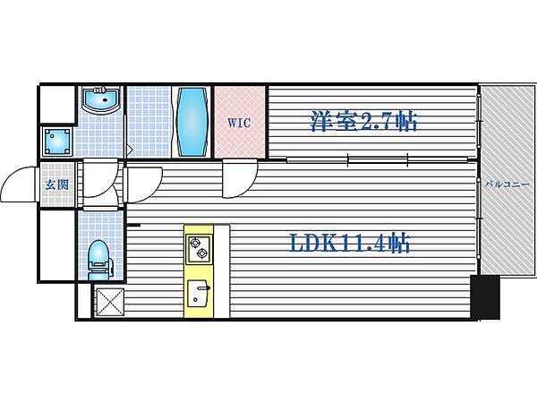 大阪府大阪市北区中之島4丁目(賃貸マンション1LDK・12階・34.36㎡)の写真 その2