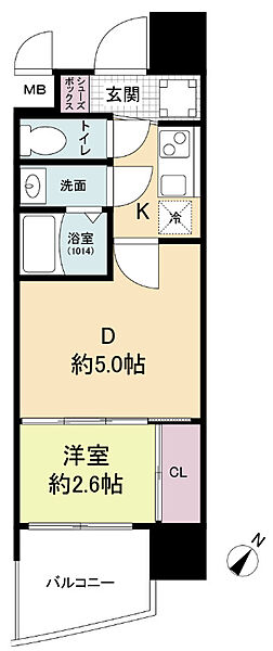 セレニテ阿波座ミラク ｜大阪府大阪市西区川口3丁目(賃貸マンション2K・2階・23.31㎡)の写真 その2