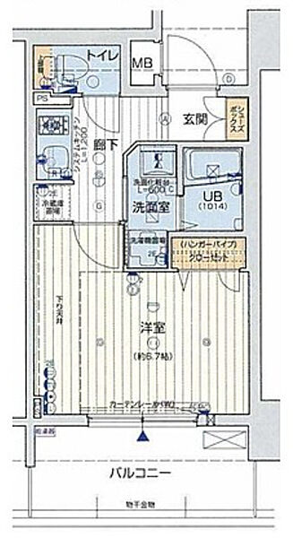 大阪府大阪市中央区南久宝寺町4丁目(賃貸マンション1K・12階・23.20㎡)の写真 その2