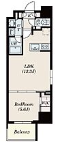 大阪府大阪市中央区高麗橋1丁目（賃貸マンション1LDK・14階・43.97㎡） その2