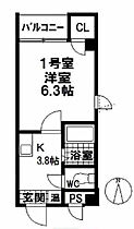 プレミアム福島  ｜ 大阪府大阪市福島区福島6丁目8-20（賃貸マンション1K・6階・19.11㎡） その2