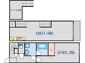 大阪府大阪市北区中津3丁目（賃貸アパート1LDK・1階・43.12㎡） その2