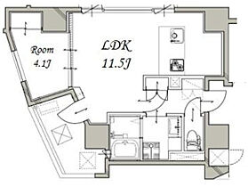 灯-AKARI-  ｜ 大阪府大阪市西区川口1丁目1-11（賃貸マンション1LDK・2階・36.59㎡） その2