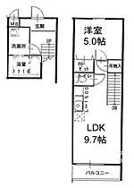 大阪府大阪市天王寺区生玉寺町5-15（賃貸アパート1LDK・2階・38.33㎡） その2