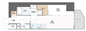 MELDIA CREST 桜ノ宮 Kirsch  ｜ 大阪府大阪市都島区中野町4丁目（賃貸マンション1DK・9階・27.23㎡） その2