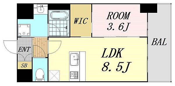 リヴェント福島 ｜大阪府大阪市福島区鷺洲3丁目(賃貸マンション1LDK・10階・31.79㎡)の写真 その2