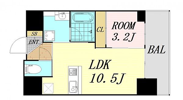 ノルデンタワー江坂プレミアム ｜大阪府吹田市広芝町(賃貸マンション1LDK・16階・35.41㎡)の写真 その2