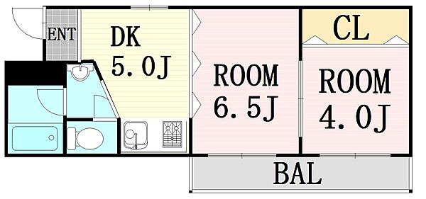 増田マンション ｜大阪府大阪市北区中津3丁目(賃貸マンション2DK・3階・35.00㎡)の写真 その2